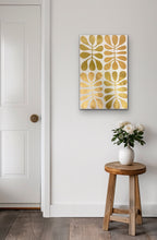 Load image into Gallery viewer, Acacia Leaves Watiya Tjuta by Debra Nangala McDonald displayed as wall art in a neutral home interior
