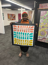 Load image into Gallery viewer, "Acacia Leaves (Watiya Tjuta)" original Aboriginal painting by Debra Nangala McDonald, 61cm x 61cm - authentic Indigenous Australian artwork

