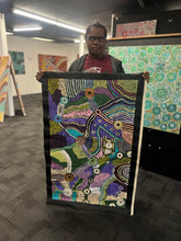 Load image into Gallery viewer, "Minyma Kutjara" original Aboriginal painting by Cassyanne Woods, 113cm x 69cm - authentic Indigenous Australian artwork
