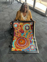 Load image into Gallery viewer, "Ngura" original Aboriginal painting by Daisybell Kulyuru, 87cm x 58cm - authentic Indigenous Australian artwork
