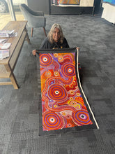 Load image into Gallery viewer, "Nguru Minyma Kutjara" original Aboriginal painting by Daisybell Kulyuru, 122cm x 59cm - authentic Indigenous Australian artwork

