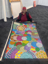 Load image into Gallery viewer, artist photo "Womens Dreaming" Debra Nangala McDonald 146cm x 96cm
