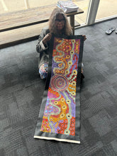 Load image into Gallery viewer, "Antjaki Ankuntja" original Aboriginal painting by Audrey Brumby, 123cm x 35cm - authentic Indigenous Australian artwork
