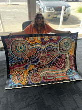 Load image into Gallery viewer, "Nguru Munu Tjukula" original Aboriginal painting by Audrey Brumby, 143cm x 100cm - authentic Indigenous Australian artwork
