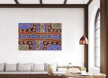 Load image into Gallery viewer, "Ngapari" by Barbara Baker displayed on wall - original Aboriginal painting, 174cm x 115cm
