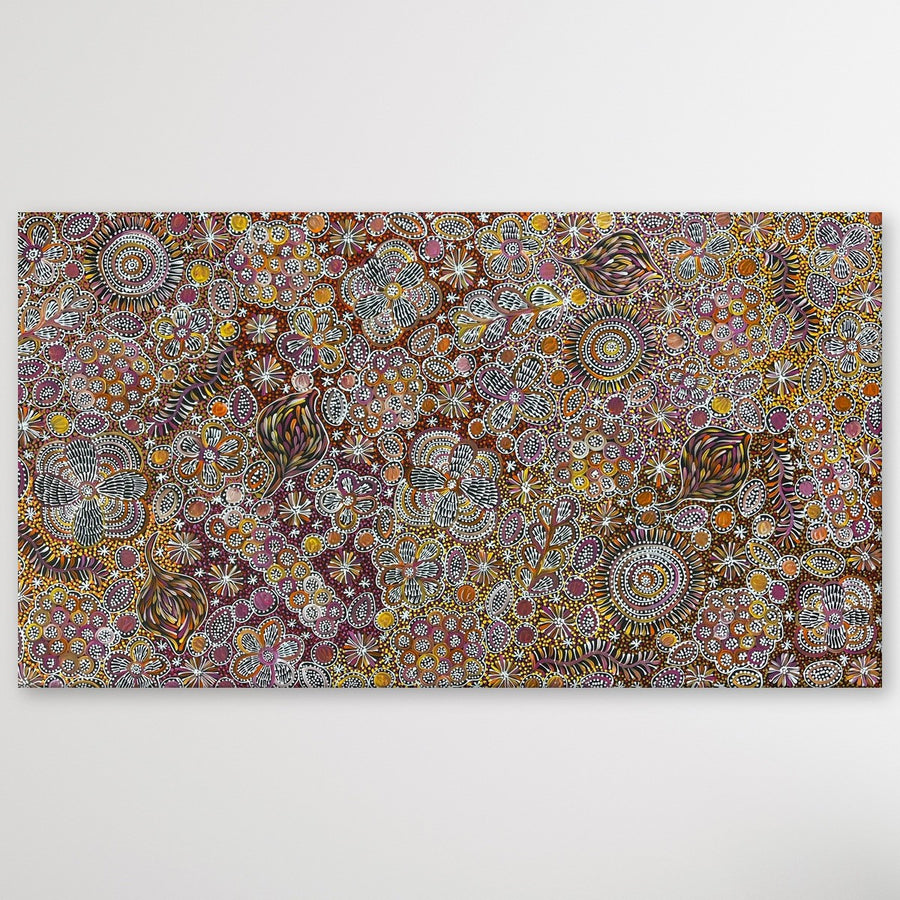"My Country" original Aboriginal painting by Belinda Golder Kngwarreye, 200cm x 110cm - authentic Indigenous Australian artwork