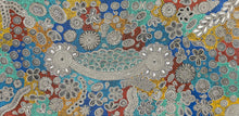 Load image into Gallery viewer, Bush Flowers by Bernadine Johnson Kemarre, authentic Aboriginal art painting from Utopia Australia 180 x 89 cm
