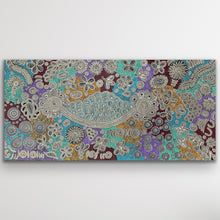 Load image into Gallery viewer, Bush Flowers Aboriginal painting by Bernadine Johnson Kemarre 163cm x 81cm

