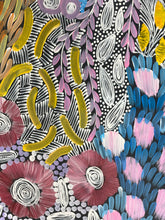 Load image into Gallery viewer, Colorful Aboriginal pattern with flowers and geometric shapes
