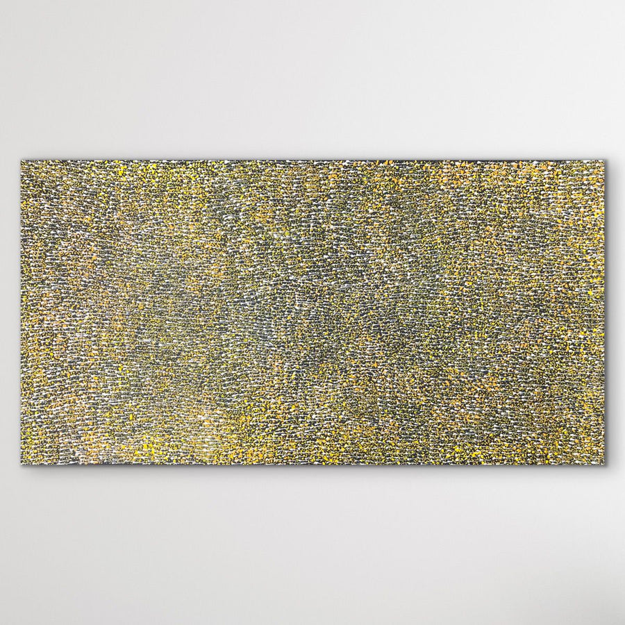 "My Country" original Aboriginal painting by Roseanne Morton, 95cm x 50cm - authentic Indigenous Australian artwork