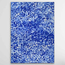 Load image into Gallery viewer, blue and white bush plum vertical bessie pitjara original 
