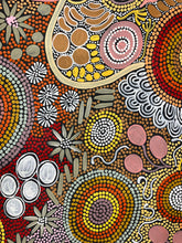 Load image into Gallery viewer, Colorful aboriginal artwork with circular patterns and various shapes
