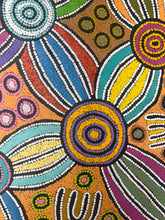 Load image into Gallery viewer, "Women Collecting Bush Tucker" Debra Nangala McDonald 120cm x 97cm colourful Aboriginal painting for sale
