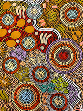 Load image into Gallery viewer, &quot;Budgerigar Dreaming and Bush Tucker story&quot; Julieanne Nungurrayi Turner 200cm x 131cm
