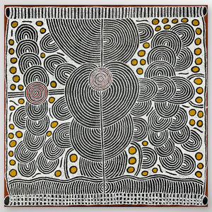 "Goanna Love Story" Debra Nangala McDonald 134cm x 133cm
