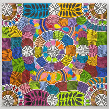 Load image into Gallery viewer, "Women's Body Paint" original Aboriginal painting by Debra Nangala McDonald, 152cm x 148cm - authentic Indigenous Australian artwork
