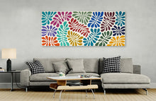 Load image into Gallery viewer, "Acacia Leaves (Watiya Tjuta)" by Debra Nangala McDonald - alternate wall display view
