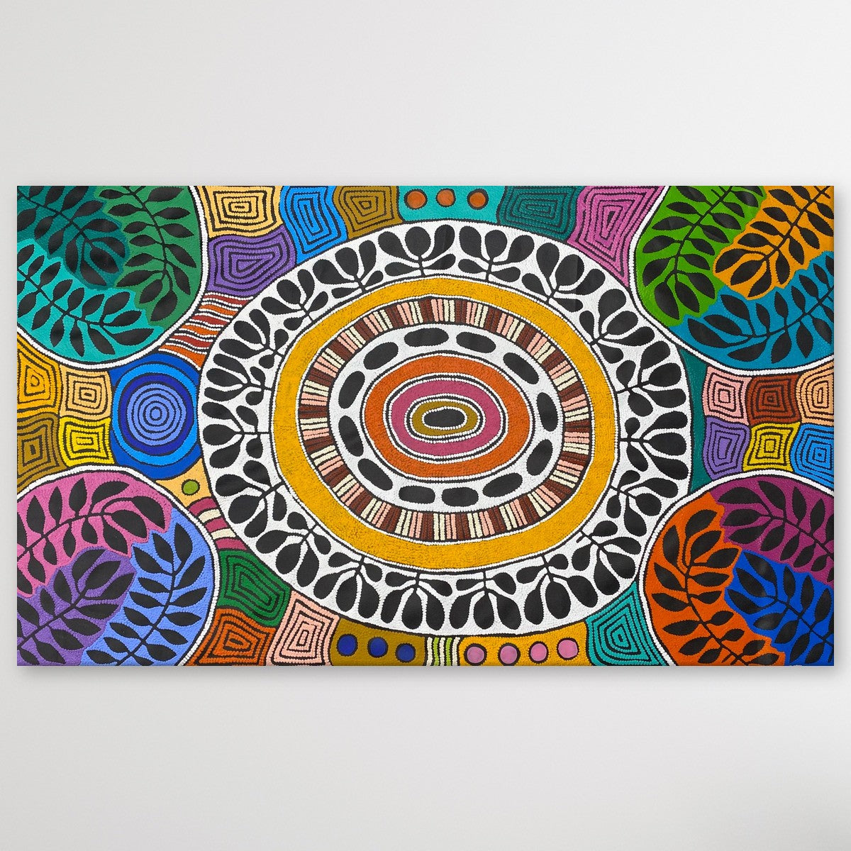 "Women's Body Painting" original Aboriginal painting by Debra Nangala McDonald, 199cm x 117cm - authentic Indigenous Australian artwork