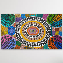 Load image into Gallery viewer, "Women's Body Painting" original Aboriginal painting by Debra Nangala McDonald, 199cm x 117cm - authentic Indigenous Australian artwork
