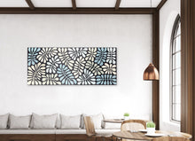 Load image into Gallery viewer, "Acacia Trees (Watiya Tjuta)" Aboriginal painting by Debra Nangala McDonald displayed in modern room setting

