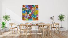 Load image into Gallery viewer, "Women's Body Painting" Aboriginal art by Debra Nangala McDonald - gallery view, 92cm x 89cm

