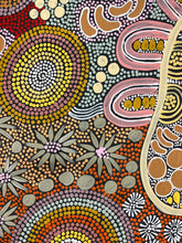 Load image into Gallery viewer, Colorful Aboriginal pattern with dots and shapes in various colors
