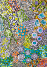 Load image into Gallery viewer, "Awelye" by Karen Bird Ngale - traditional dot painting from the Utopia region, 134cm x 95cm
