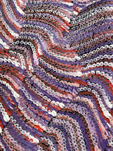 Load image into Gallery viewer, Close-up of sand dunes with wavy pattern in purple, red, and white.
