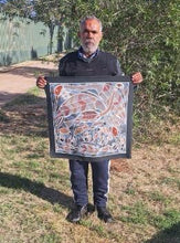 Load image into Gallery viewer, "Billabong Story" original Aboriginal painting by Eddie Blitner, 61cm x 60cm - authentic Indigenous Australian artwork
