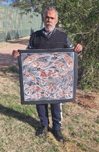 Load image into Gallery viewer, "Billabong Story" original Aboriginal painting by Eddie Blitner, 61cm x 61cm - authentic Indigenous Australian artwork
