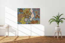 Load image into Gallery viewer, "My Country" by Farron Furber Jampitjinpa - alternate wall display of original Indigenous painting

