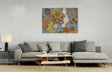 Load image into Gallery viewer, "My Country" Aboriginal art by Farron Furber Jampitjinpa - gallery view, 117cm x 83cm
