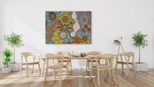 Load image into Gallery viewer, "My Country" Aboriginal painting by Farron Furber Jampitjinpa displayed in modern room setting
