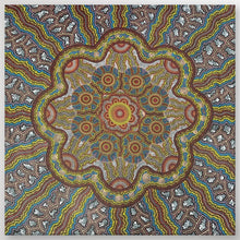 Load image into Gallery viewer, "Wild Flower" original Aboriginal painting by Farron Furber Jampitjinpa, 138cm x 138cm - authentic Indigenous Australian artwork

