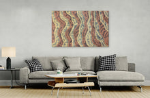Load image into Gallery viewer, "Sand Dunes" Aboriginal art by Farron Furber Jampitjinpa - gallery view, 140cm x 91cm
