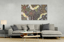 Load image into Gallery viewer, "Country Landscape" by Farron Furber Jampitjinpa - detail view of Aboriginal painting, 148cm x 88cm
