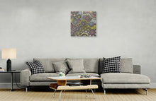 Load image into Gallery viewer, "Country Landscape" by Farron Furber Jampitjinpa - alternate wall display view, 60cm x 59cm
