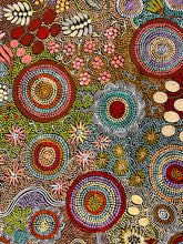 Load image into Gallery viewer, &quot;Budgerigar Dreaming and Bush Tucker story&quot; Julieanne Nungurrayi Turner 200cm x 131cm
