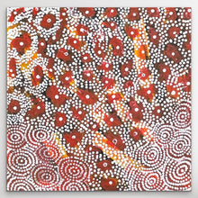 Load image into Gallery viewer, "Fire Dreaming" original Aboriginal painting by Maureen Nampijinpa Hudson, 42cm x 42cm - authentic Indigenous Australian artwork
