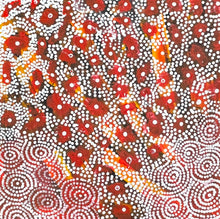 Load image into Gallery viewer, "Fire Dreaming" original Aboriginal painting by Maureen Nampijinpa Hudson, 42cm x 42cm - authentic Indigenous Australian artwork
