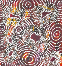 Load image into Gallery viewer, "Fire Dreaming" original Aboriginal painting by Maureen Nampijinpa Hudson, 43cm x 39cm - authentic Indigenous Australian artwork
