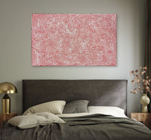 Load image into Gallery viewer, "Tingari" by George Hairbrush Tjungurrayi displayed on wall - original Aboriginal painting, 155cm x 95cm
