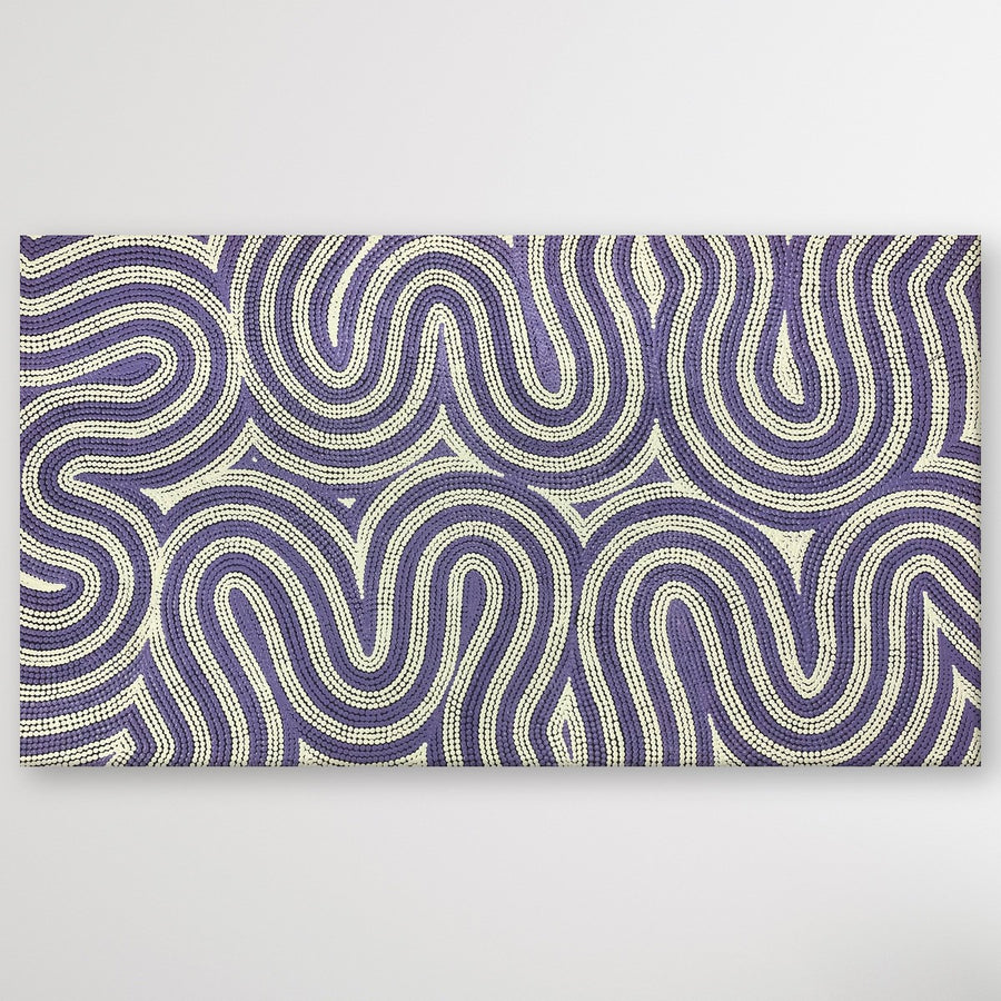 "Sand Dunes (Tali)" original Aboriginal painting by Gwenda Turner Nungurrayi, 141cm x 78cm - authentic Indigenous Australian artwork