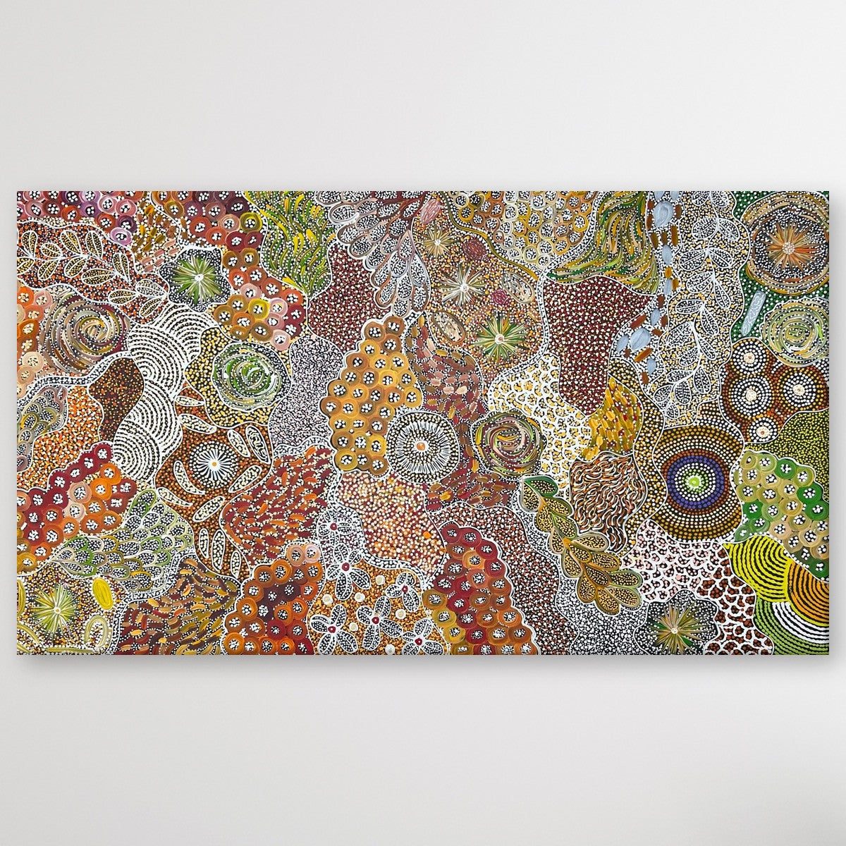 "My Country (Utopia)" original Aboriginal painting by Janet Golder Kngwarreye, 154cm x 88cm - authentic Indigenous Australian artwork