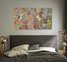 Load image into Gallery viewer, "My Country (Utopia)" Aboriginal painting by Janet Golder Kngwarreye displayed in modern room setting
