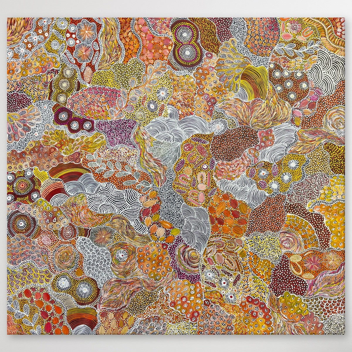 "My Country (Utopia)" Janet Golder Kngwarreye 196cm x 184cm - original Aboriginal painting