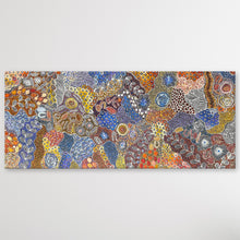 Load image into Gallery viewer, "My Country (Utopia)" original Aboriginal painting by Janet Golder Kngwarreye, 211cm x 89cm - authentic Indigenous Australian artwork
