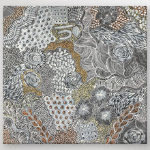 Load image into Gallery viewer, "My Country (Utopia)" original Aboriginal painting by Janet Golder Kngwarreye, 93cm x 89cm - authentic Indigenous Australian artwork

