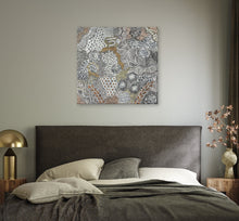 Load image into Gallery viewer, "My Country (Utopia)" by Janet Golder Kngwarreye - interior display of original Indigenous painting
