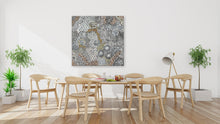 Load image into Gallery viewer, "My Country (Utopia)" by Janet Golder Kngwarreye - wall display view of original Aboriginal artwork
